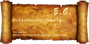 Bottenstein Ompoly névjegykártya