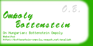 ompoly bottenstein business card